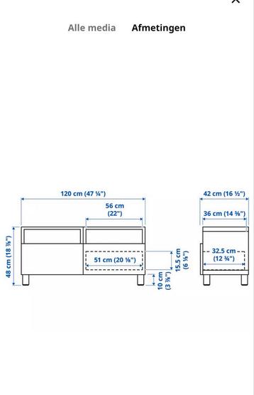 Ikea Besta TV Meubel - Zwart - afbeelding 8