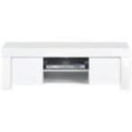 TV-meubel Amalfi - hoogglans wit - 45x140x50 cm, Huis en Inrichting, Gebruikt, 150 tot 200 cm, Ophalen of Verzenden, Minder dan 100 cm