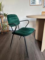 Groene velvet stoel, Huis en Inrichting, Stoelen, Ophalen, Overige kleuren, Zo goed als nieuw, Eén