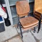 Leuke set van 2 vintage schoolstoelen, Ophalen, Bruin