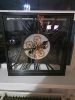 Decoratieve Wandklok met Tandwielen, Ophalen of Verzenden, Zo goed als nieuw, Analoog, Wandklok