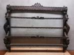 Antiek Houten Bordenrek met Leeuwen & Sfinxen - 19e Eeuw, Antiek en Kunst, Ophalen of Verzenden