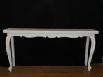 Queen ann side table gerestyled met krijtverf in kleur wit, Ophalen, Eikenhout, Zo goed als nieuw, 150 tot 200 cm