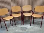 68 x Eromes schoolstoelen houten kantine cafe stoelen horeca, Ophalen of Verzenden, Zo goed als nieuw, Rood, Vijf, Zes of meer stoelen