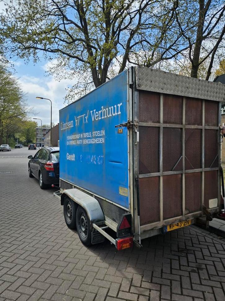 Gesloten Aanhangwagen Geremd - Oprijklep, Auto diversen, Aanhangers en Bagagewagens, Gebruikt, Ophalen