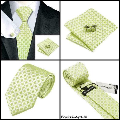 Dennis Gadgets: 100 % zijden stropdas ( 3 delig !! ) DG0758, Kleding | Heren, Stropdassen, Nieuw, Met patroon, Groen, Ophalen of Verzenden