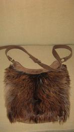 schoudertas koeienhuid - leer, Overige merken, Gebruikt, Bruin, Ophalen of Verzenden