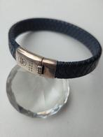 Rebel & Rose Heren Armband Leer & Zilver, Sieraden, Tassen en Uiterlijk, Armbanden, Ophalen of Verzenden