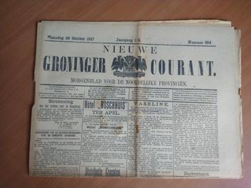 Nieuwe Groninger Courant. Maandag 29 October 1917 beschikbaar voor biedingen