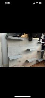 Grijze Massieve Houten Wandplank, Ophalen of Verzenden, Gebruikt