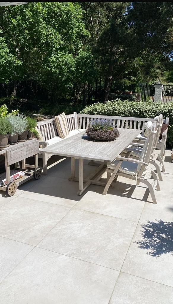 Teakhouten Tuinset Barlow Tyrie, Huis en Inrichting, Tafels | Eettafels, Gebruikt, 100 tot 150 cm, 150 tot 200 cm, Vijf personen of meer