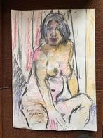 Vrouwelijk naakt, Antiek en Kunst, Kunst | Tekeningen en Foto's, Ophalen of Verzenden