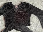 gothic vest zwart vleermuis mouw Diabolo bloemenpatroo, Diabolo, Zwart, Maat 46/48 (XL) of groter, Ophalen of Verzenden