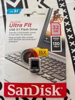 Nieuwe Sandisk Ultra Fit 32GB USB 3.1, Ophalen of Verzenden, Nieuw, 32 GB