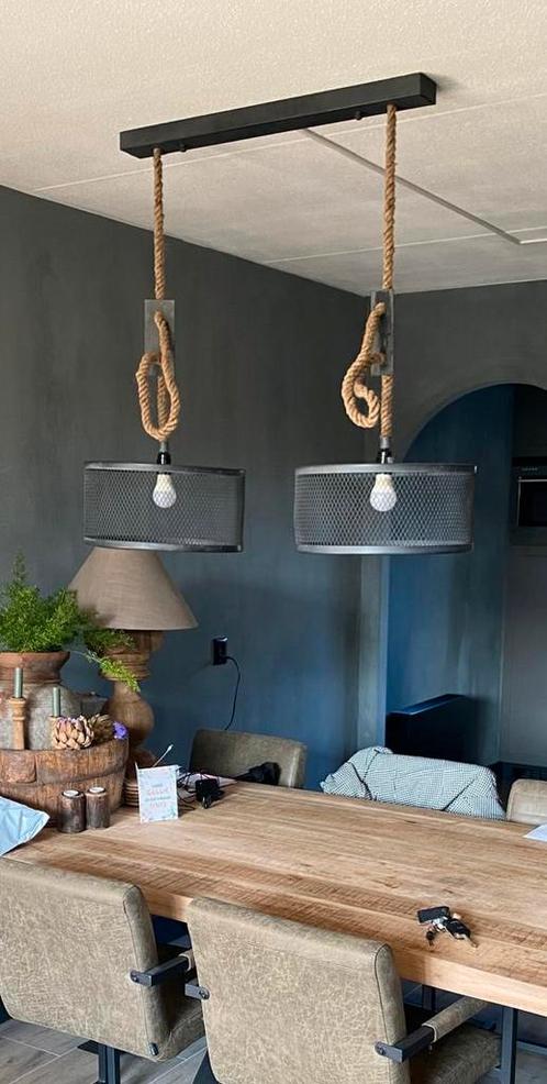 Leuke industriele hanglamp., Huis en Inrichting, Lampen | Hanglampen, Zo goed als nieuw, 75 cm of meer, Ophalen