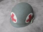 Medic helm + liner WW2 schalen Front seam 1944 Infantry USA, Ophalen, Landmacht, Amerika, Helm of Baret