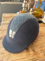 Donkerblauwe samshield cap schaalmaat M, Dieren en Toebehoren, Paardrijkleding, Ophalen of Verzenden, Zo goed als nieuw, Dressuur