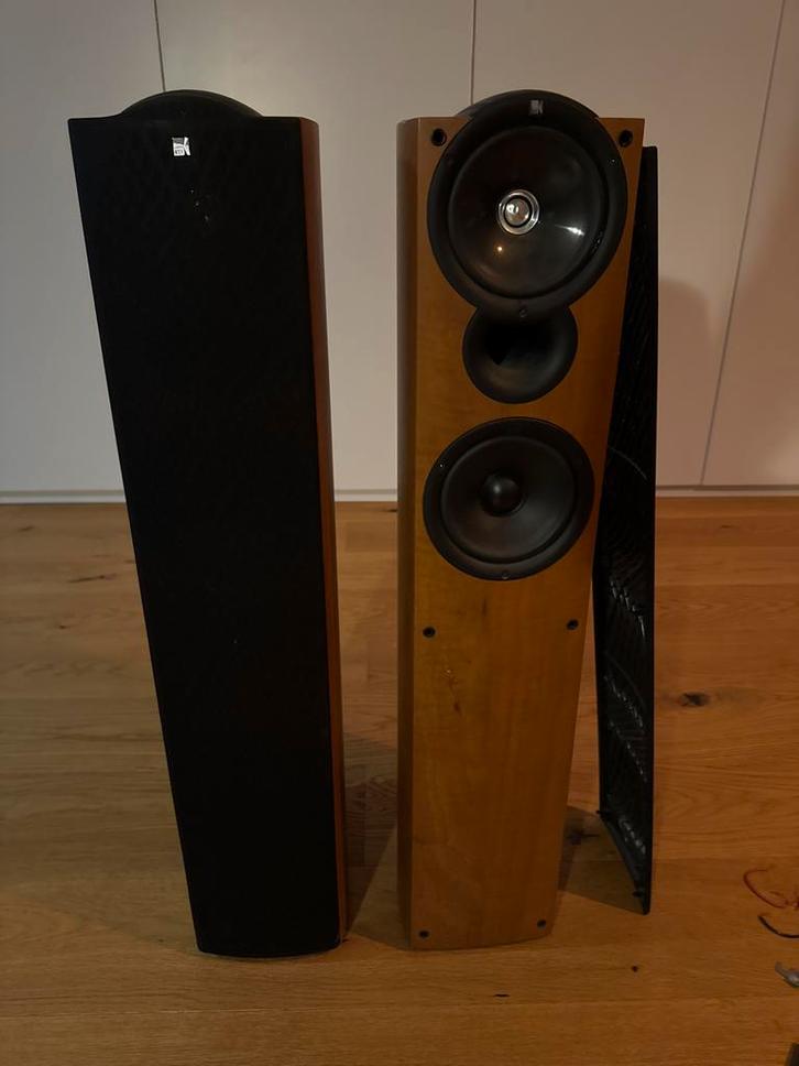 KEF Q4 Speakers, Audio, Tv en Foto, Luidsprekers, Gebruikt, Front, Rear of Stereo speakers, 60 tot 120 watt, Overige merken, Ophalen