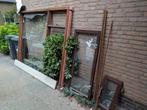 Hardhouten kozijn 185 x 240 dubbelglas - gratis ophalen, Doe-het-zelf en Verbouw, Kozijnen en Schuifpuien, Ophalen, Gebruikt, Hout
