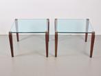 Set 2 Vintage Salontafel T56 /2 Peter Ghyczy coffee tablel, 50 tot 100 cm, Minder dan 50 cm, 100 tot 150 cm, Glas