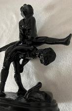 Bronzen beeldje haasje-over, Antiek en Kunst, Ophalen