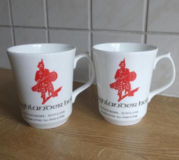 Highlander Hotel bekers mokken Schotland koffiebekers beschikbaar voor biedingen