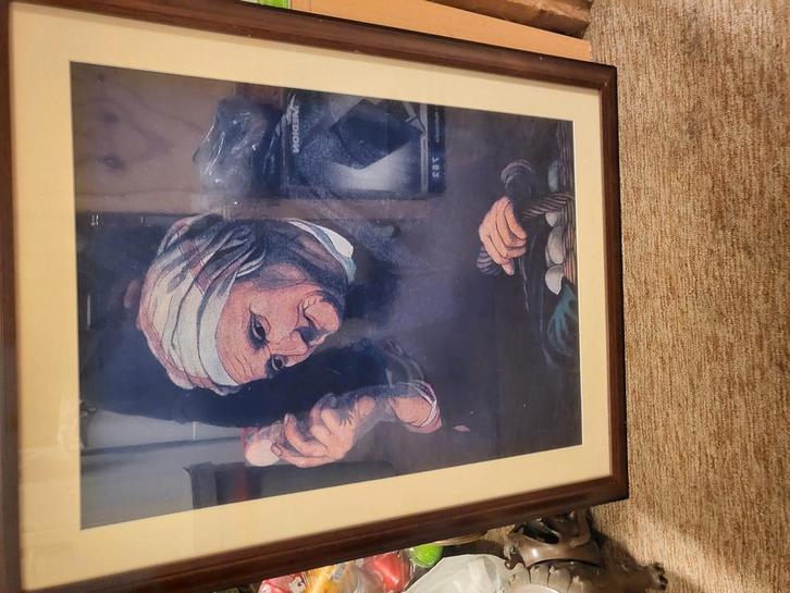 de eierenkoopvrouw, Antiek en Kunst, Kunst | Schilderijen | Klassiek, Ophalen of Verzenden