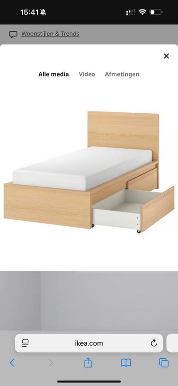 IKEA Malm Bed - Beige - Zo Goed Als Nieuw! - afbeelding 1