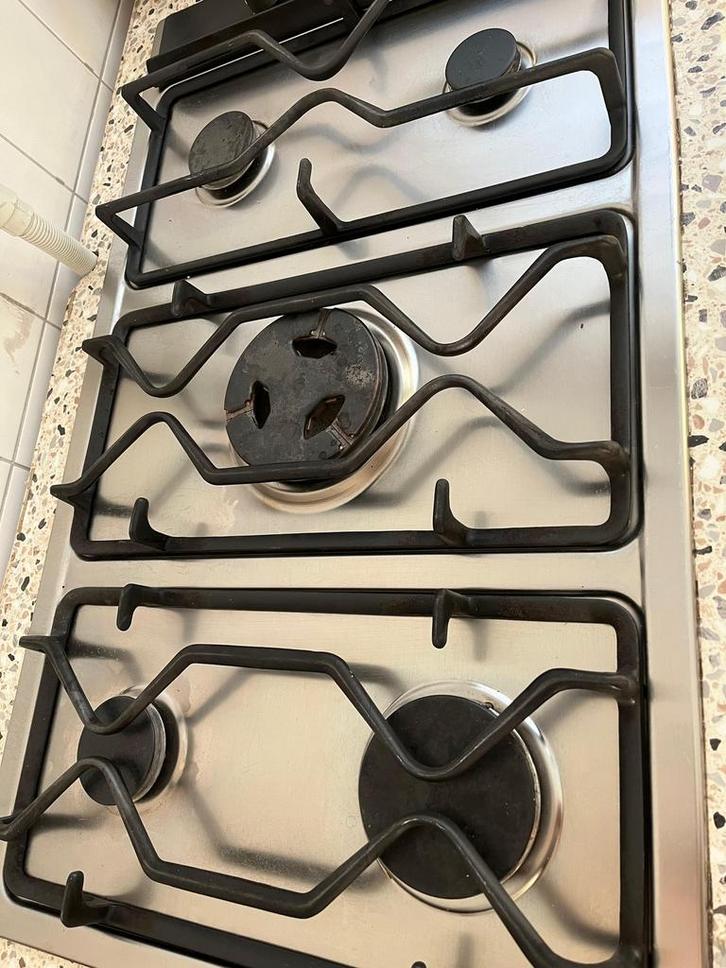 AEG gaskookplaat met 5 pitt, Witgoed en Apparatuur, Kookplaten, Zo goed als nieuw, Vrijstaand, Gas, 4 kookzones, Ophalen of Verzenden
