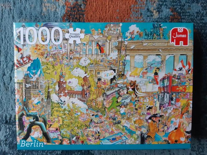 Jumbo puzzel.  Comic puzzel van Berlijn., Hobby en Vrije tijd, Denksport en Puzzels, Zo goed als nieuw, Legpuzzel, 500 t/m 1500 stukjes