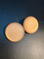 Vintage Clip Oorbellen - Beige, Overige materialen, Gebruikt, Beige, Ophalen of Verzenden