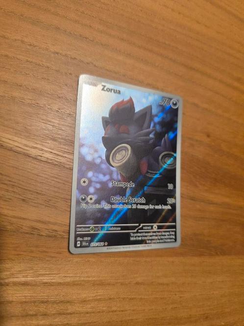 Zorua SFA 075 art, Hobby en Vrije tijd, Verzamelkaartspellen | Pokémon, Zo goed als nieuw, Losse kaart, Ophalen of Verzenden