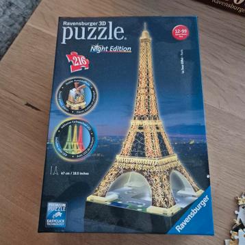 Ravensburger 3D Puzzel Eiffeltoren Night Edition beschikbaar voor biedingen