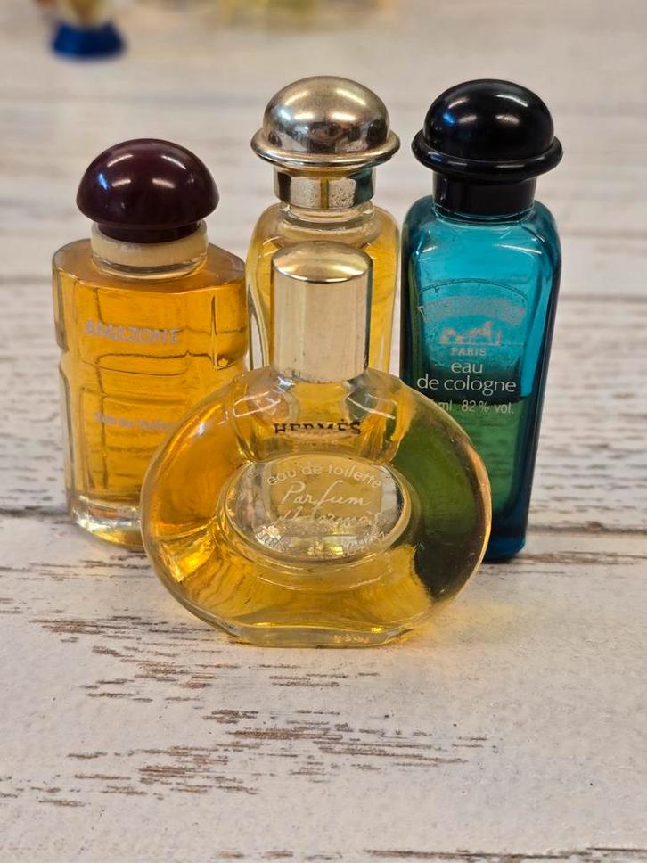 Hermes parfum vintage 4 stuks, Verzamelen, Parfumverzamelingen, Zo goed als nieuw, Miniatuur, Gevuld, Ophalen of Verzenden