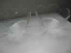 2 Nw excl gegolfde desgin tulpen schalen glas samen €15.00., Huis en Inrichting, Schaal, Rond, Nieuw, Ophalen of Verzenden