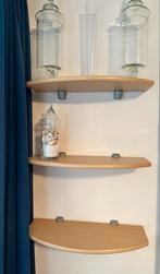 4 Wandplanken met Zilverkleurige Steunen, Huis en Inrichting, Woonaccessoires | Wandplanken en Boekenplanken, Ophalen of Verzenden