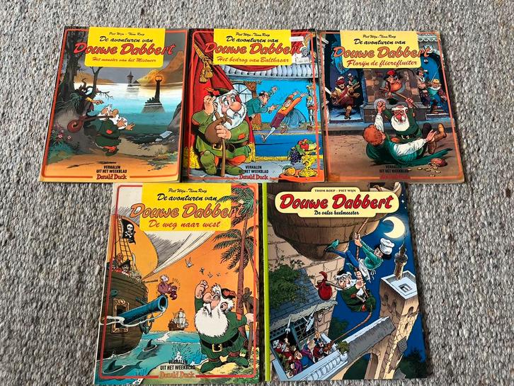 Douwe Dabbert stripboeken 5 albums; 4x 1e drukken!, Boeken, Stripboeken, Zo goed als nieuw, Meerdere stripboeken, Verzenden