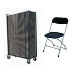 Aanbieding 50 klapstoelen Chroom - Zwart + kar, Ophalen of Verzenden, Nieuw, Overige