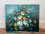 Robert Cox schilderij bloem bloemen vaas bloemenvaas doek, Ophalen of Verzenden
