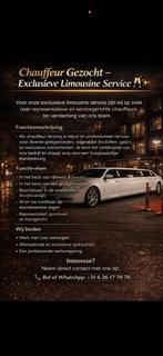 Chauffeur Gezocht, 33 - 40 uur, Overige niveaus, Overige vormen