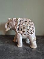 Groot Model olifant uit steen met baby 20 CM, Ophalen of Verzenden