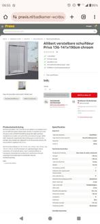 Allibert Priva 136-141 x 190 douche schuifdeur, Doe-het-zelf en Verbouw, Sanitair, Ophalen, Nieuw, Douche
