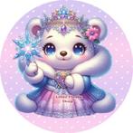 L609 icing frosting beer prinses sneeuw 20cm eetbare print, Ophalen of Verzenden, Nieuw, Taarten, Versiering