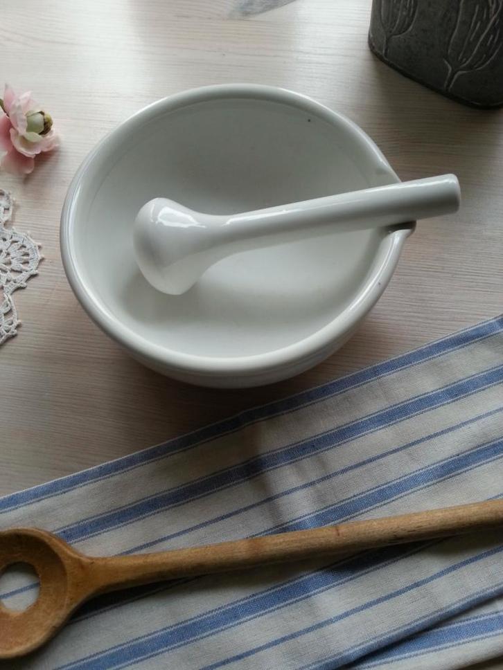 Grote oude Haldenwanger vijzel met stamper uit Berlijn, Antiek en Kunst, Curiosa en Brocante, Ophalen of Verzenden