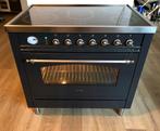 Prachtig 90cm keramisch Boretti fornuis, 5 zones - Antraciet, Keramisch, Ophalen of Verzenden, Zo goed als nieuw, Vrijstaand