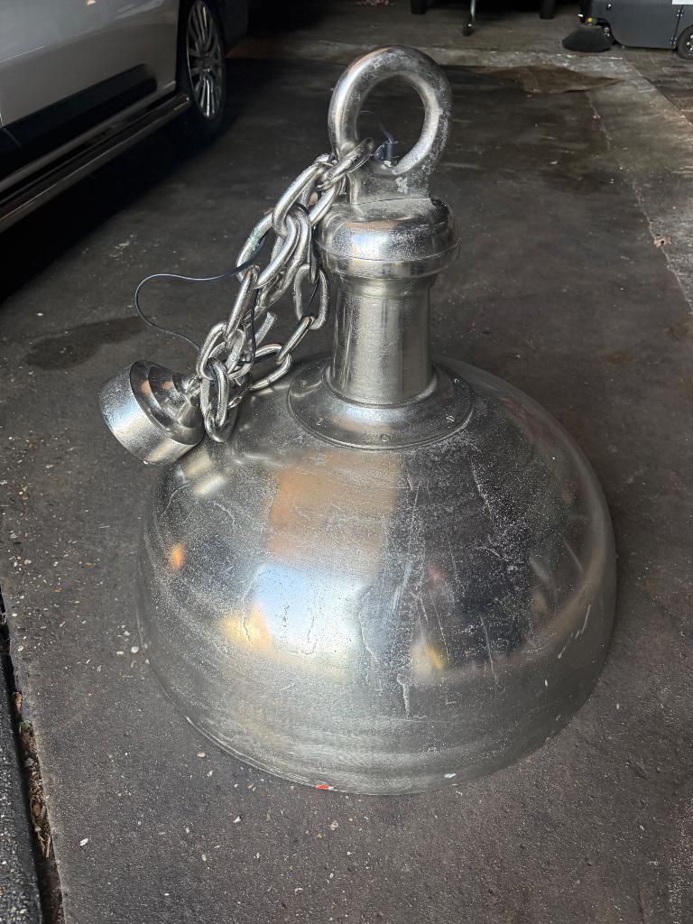 Industriële hanglamp | Nieuw | zilver, Ophalen, Nieuw, Overige materialen, 50 tot 75 cm