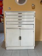 Dressoir, Tandarts kast, metaal, vintage, Huis en Inrichting, Ophalen, Gebruikt, Vintage, 50 tot 100 cm