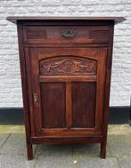 Oud eiken kastje met deur, plank en lade, 70x100, Ophalen of Verzenden