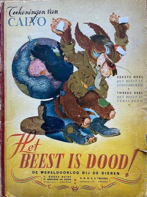 Dancette / Calvo - Het beest is dood (1946), Boeken, Stripboeken, Gelezen, Eén stripboek, Ophalen of Verzenden