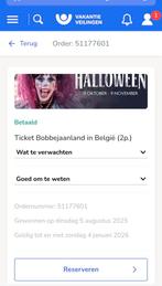 1 kaartje voor Bobbejaanland (geldig tot 4 Jan), Tickets en Kaartjes, Drie personen of meer, Ticket of Toegangskaart